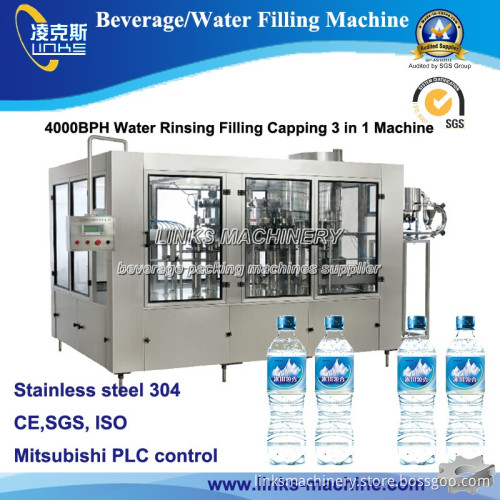 4000bph Water Bottling Filling Capping Machine